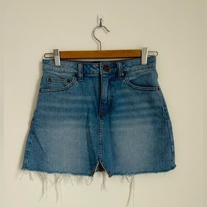 Cute denim mini skirt
